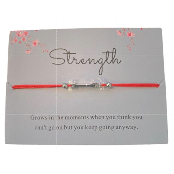 Red Cord Strength Arrow One Size Bracelet - Picture 3 of 3